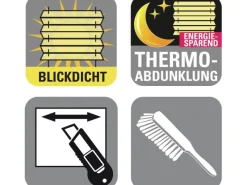 Gardinia Easy Fix Plissee Tag und Nacht Weiß 70 cm x 130 cm