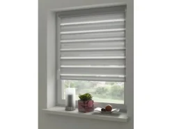 Discount Gardinia Easyfix Doppelrollo mit Montageschiene 120 cm x 150 cm Grau