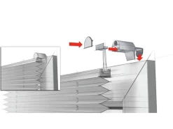 Online Gardinia EasyFix Plissee mit 2 Bedienschienen 55 cm x 130 cm Elfenbein