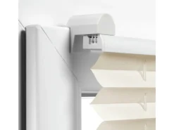 Hot Gardinia EasyFix Plissee mit 2 Bedienschienen 65 cm x 130 cm Elfenbein