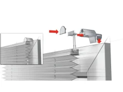 Hot Gardinia EasyFix Plissee mit 2 Bedienschienen 65 cm x 130 cm Elfenbein