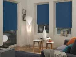 Outlet Gardinia EasyFix Rollo Thermo energiesparend 60 cm x 150 cm Blau