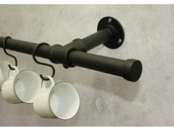 Gardinia Endkappe Industrial Home Ø 25 mm Schwarz 2 Stück