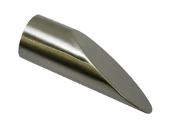 Gardinia Endstück Chicago Elypse für Ø 20 mm Edelstahloptik 2-er Pack