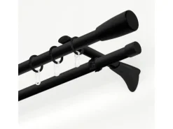 Gardinia Endstück Chicago Kappe für Ø 20 mm Schwarz-Matt 2-er Pack