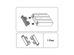 Hot Gardinia Endstück für Vorhangschiene GE2 2-läufig Weiß 2-er Pack
