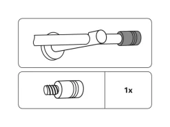 Sale Gardinia Endstück New York Zylinder für Ø 12 mm Edelstahl