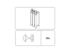 Hot Gardinia Faltenstecker Transparent 50-er Pack