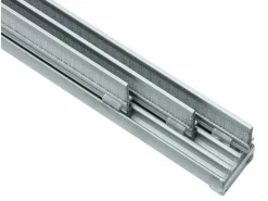 Gardinia Flächenvorhangschiene Komfort Komplett-Set 3-läufig Silber 170 cm