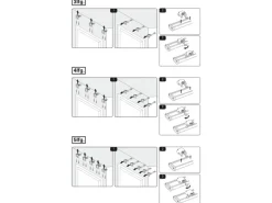 Gardinia Flächenvorhangschiene Komfort Komplett-Set 4-läufig Silber 225 cm