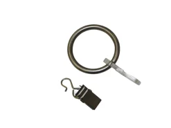 Best Gardinia Gardinenringe Europa für Ø 19 mm 10-er Pack Silber-Satin