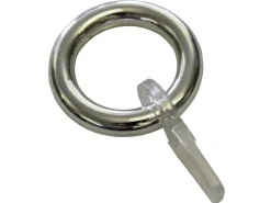 Gardinia Gardinenringe für Vitrage- und Caféhausstangen 10-er Pack Chrom