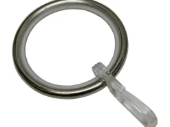 Gardinia Gardinenringe mit Gleiteinlage Edelstahl-Optik