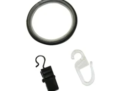 Gardinia Gardinenringe mit Gleiteinlage Industrial Home Ø 25 mm Schwarz 10 Stück