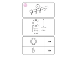 Online Gardinia Gardinenringe Windsor für Ø 25 mm optik 10-er Pack Edelstahl