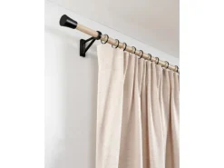 Gardinia Gardinenringe-Set Denver für Ø 25 mm Schwarz Matt 10-teilig