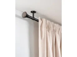 Gardinia Gardinenstange Denver Ø 25 mm 240 cm Schwarz Matt