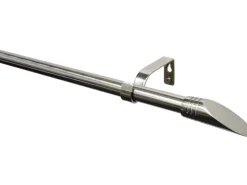 Hot Gardinia Gardinenstangen-Set Ellipse Ø 16/19 mm Edelstahl-Optik 190 cm - 340 cm