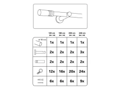 Sale Gardinia Gardinenstangen-Set Sigma Ø 16 mm Edelstahloptik 160 cm