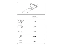 Online Gardinia Gardinenstangen-Set Flame Ø 13/16 mm 130 cm - 240 cm Schwarz