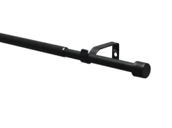 Best Gardinia Gardinenstangen-Set Kos Ø 16/19 mm Ausziehbar 190-340 cm Schwarz-Matt