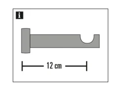 New Gardinia Holz-Träger Country für Ø 25 mm offen 12 cm Castell Eiche
