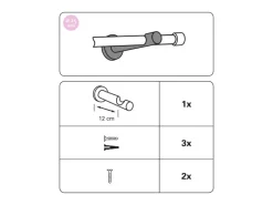 Gardinia Holz-Träger Country offen 12 cm