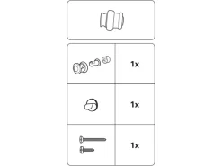 Best Gardinia Holz-Träger für Vitragestange Montana Ø 11 mm Kiefer/Natur
