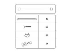 Gardinia Holz-Vitragestange Montana Ø 11 mm Kiefer/Natur 120 cm