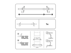 Sale Gardinia Klemmstange Press&Go Zylinder Ø 8/10 mm 50 cm - 80 cm Weiß