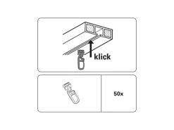 Hot Gardinia Klickgleiter Weiß 50-er Pack