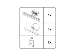 New Gardinia Paneelwaagen Silber 60 cm