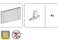 Gardinia Plissee Solo mit Saugnäpfen 50 cm x 130 cm Weiß