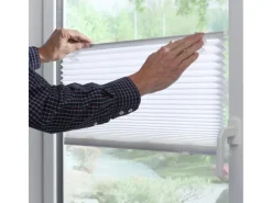 New Gardinia Plissee Solo mit Saugnäpfen 80 cm x 130 cm Weiß