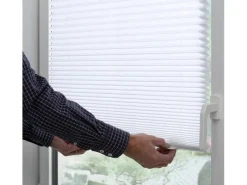 New Gardinia Plissee Solo mit Saugnäpfen 80 cm x 130 cm Weiß