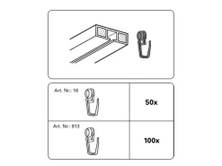 Gardinia Rollringe Weiß 100-er Pack