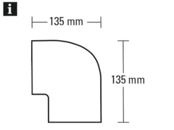New Gardinia Rundbogen P2Ü Weiß 13,5 cm x 13,5 cm 2-er Pack