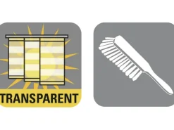 Gardinia Schiebevorhang Flame Weiß 60 cm x 300 cm