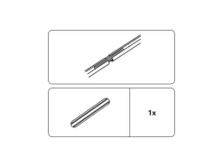 Outlet Gardinia Schienenverbinder für Vorhangschiene 13mm Transparent