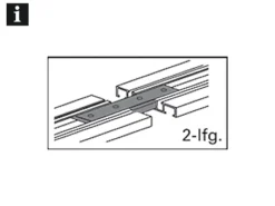 Gardinia Schienenverbinder für Vorhangschiene 2-läufig Weiß
