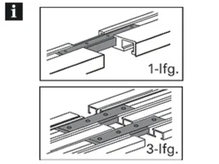Gardinia Schienenverbinder für Vorhangschiene 1-läufig Weiß