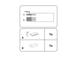 Gardinia Schienenverbinder für Vorhangschiene Luna 1-läufig Metall