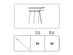 Best Gardinia Schleuderstab Kunststoff Transparent 100 cm 2-er Pack