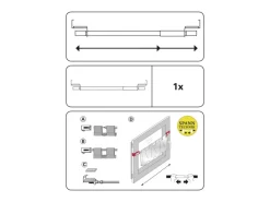 Gardinia Spannvitrage Ø 7/9 mm Schwarz-Matt 90 cm - 130 cm