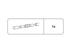 Gardinia Stangenverbinder New York Ø 12 mm Weiß