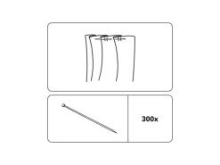 Gardinia Stecknadeln Metall Chrom 300-er Pack