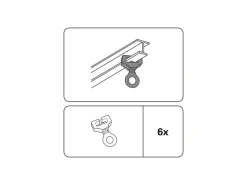 Online Gardinia T-Feststeller Weiß 6-er Pack