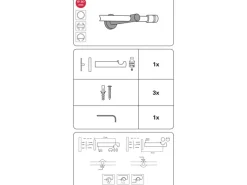 Discount Gardinia Träger Chicago für Ø 20 mm offen Titan 8 cm