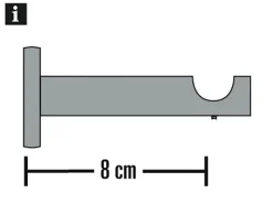 Gardinia Träger Chicago Offen für Gardinenstange Ø 20 mm Schwarz - Matt
