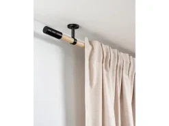 New Gardinia Träger Denver geschlossen für Ø 25 mm 7,5 cm Schwarz Matt